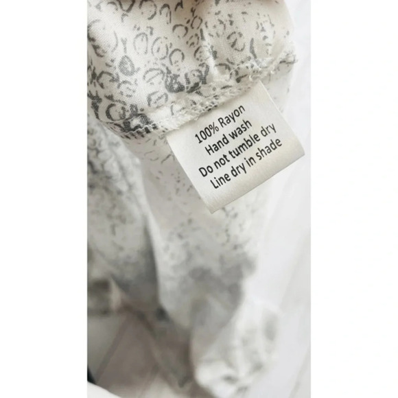 Style Stalker White Print Ruffle Bell Sleeves Lace Up Open Back Boho Dress - Picture 5 of 8